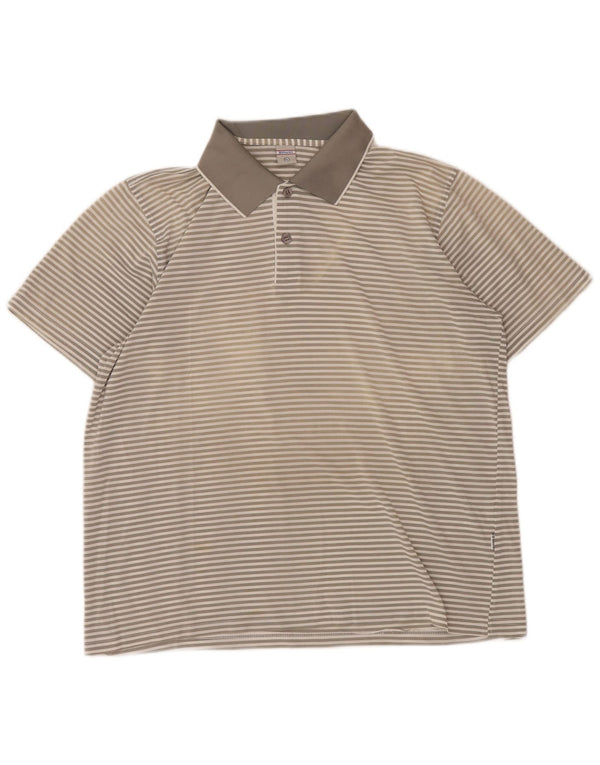 Polo Brugi da uomo a maniche corte vestibilità regolare XL in cotone a righe beige