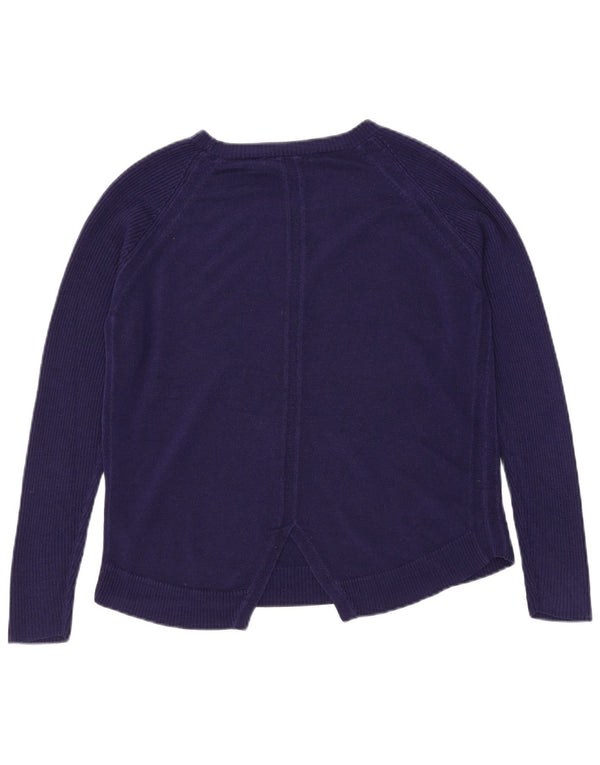 Maglione maglione con scollo a barca da donna Marks & Spencer UK 12 medio blu navy