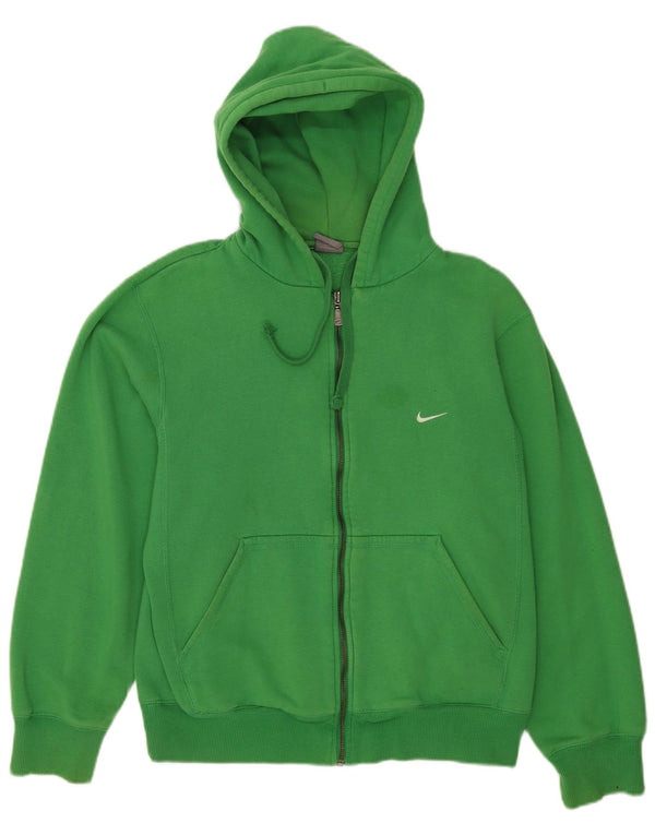 Felpa con cappuccio e zip da uomo Nike UK 39/41 Cotone verde medio