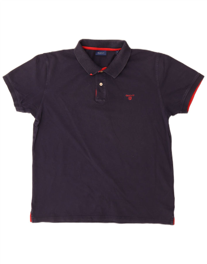 Polo da uomo Gant XL in cotone blu navy