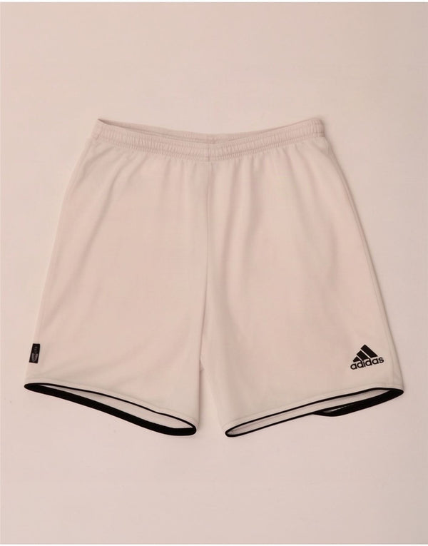 Pantaloncini sportivi Adidas Climalite da uomo grandi in poliestere bianco