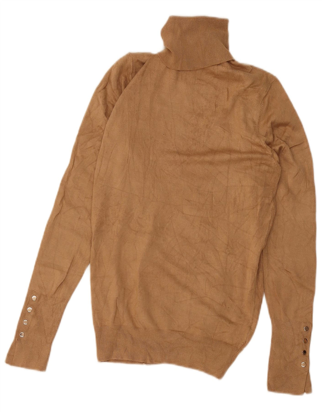 Maglione maglione collo alto da donna Zara UK 12 Marrone medio