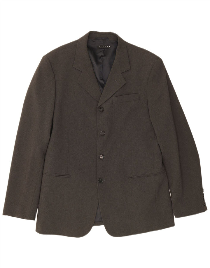 Giacca blazer da uomo a 4 bottoni Sisley IT 50 grande poliestere grigio