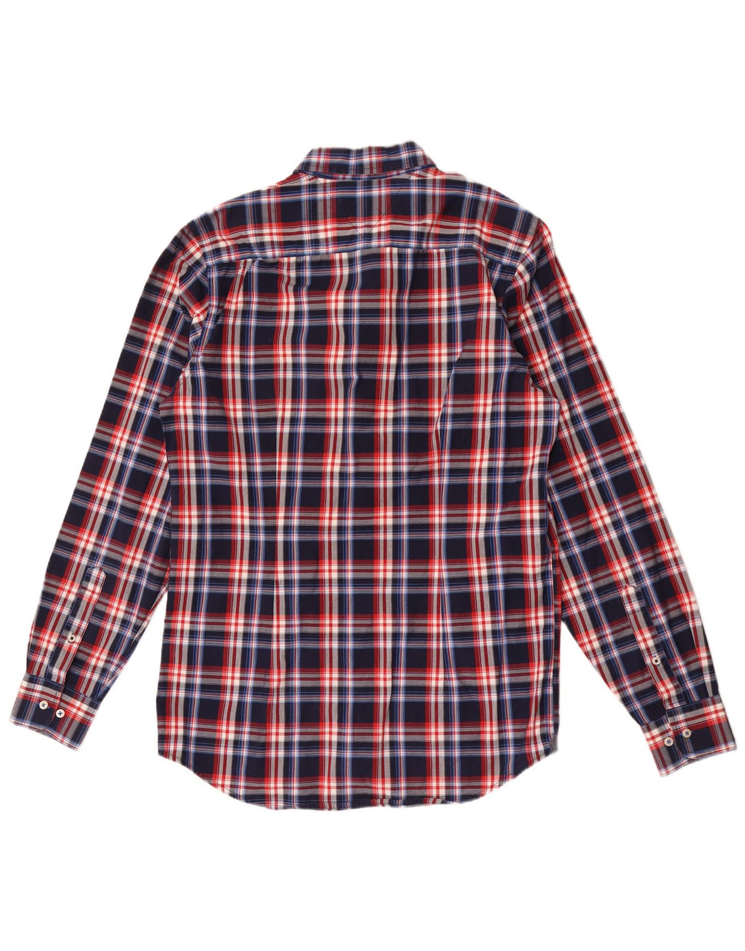 Camicia slim fit da uomo Tommy Hilfiger di grandi dimensioni in cotone a quadri blu navy