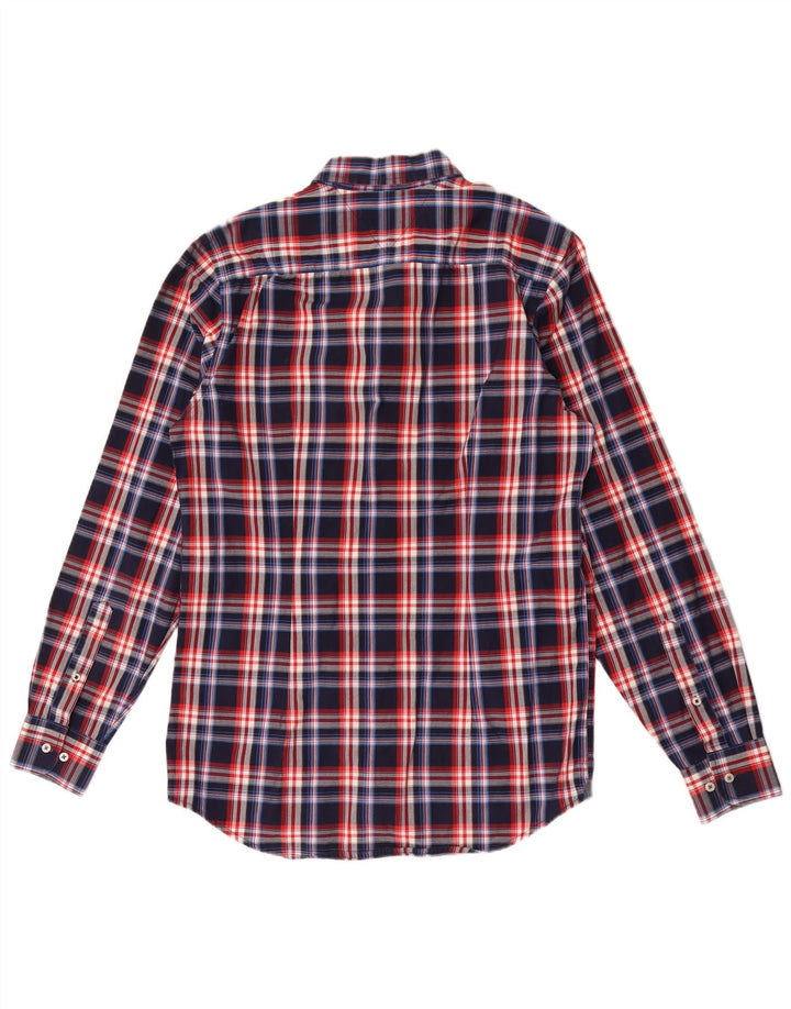Camicia slim fit da uomo Tommy Hilfiger di grandi dimensioni in cotone a quadri blu navy