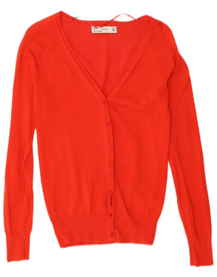 Maglione cardigan da donna Zara UK 10 piccolo rosso