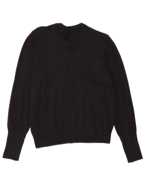 Maglione cardigan da donna Marks & Spencer UK 12 viscosa nera media