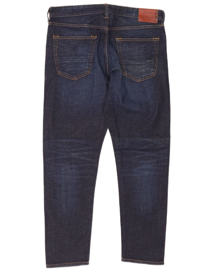 Jeans slim da uomo Marks & Spencer W34 L29 cotone blu navy
