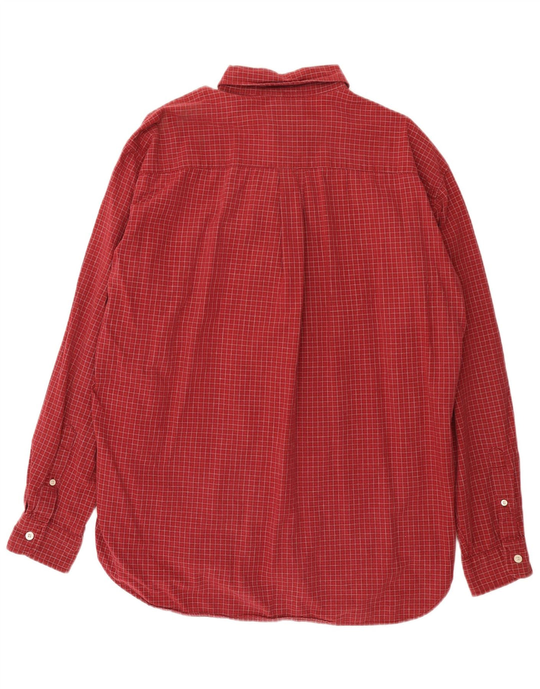 J. CREW Camicia da uomo in flanella di cotone a quadri bordeaux medio
