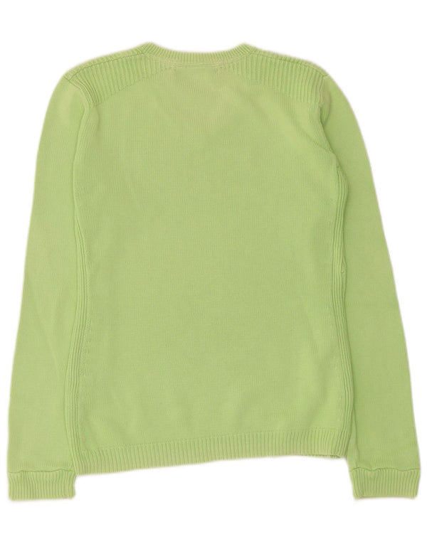 Maglione maglione con scollo a V da donna Tommy Hilfiger UK 10 piccolo verde