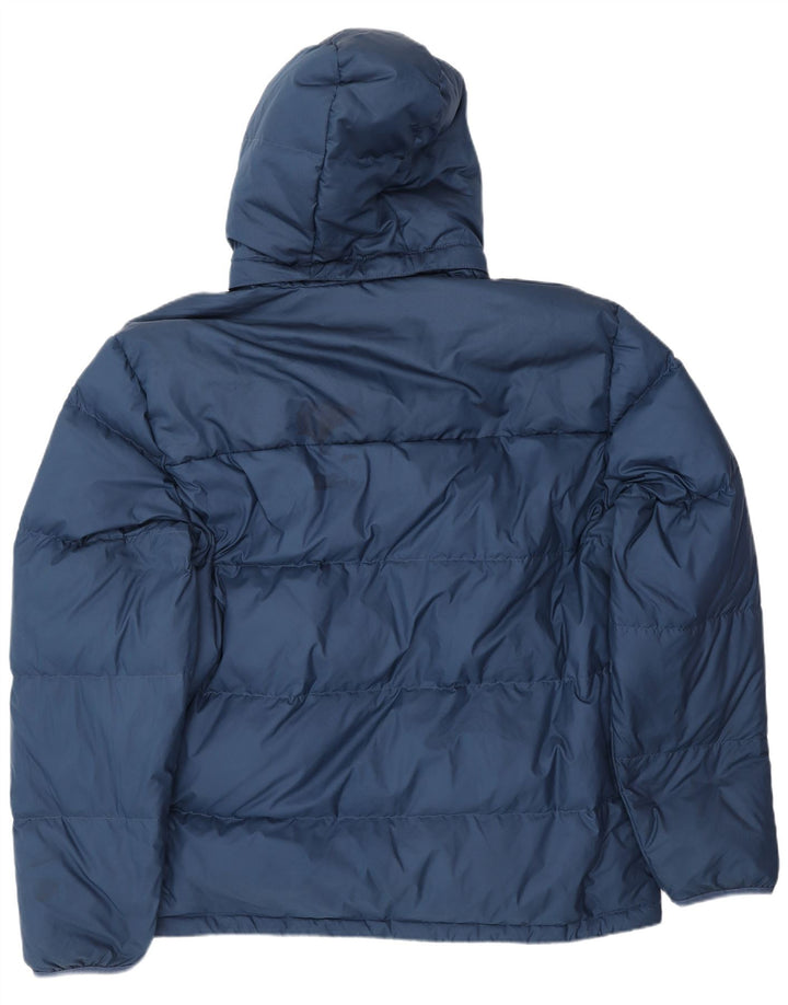 Giacca imbottita con cappuccio da uomo ADIDAS UK 42 XL blu navy in poliammide invernale