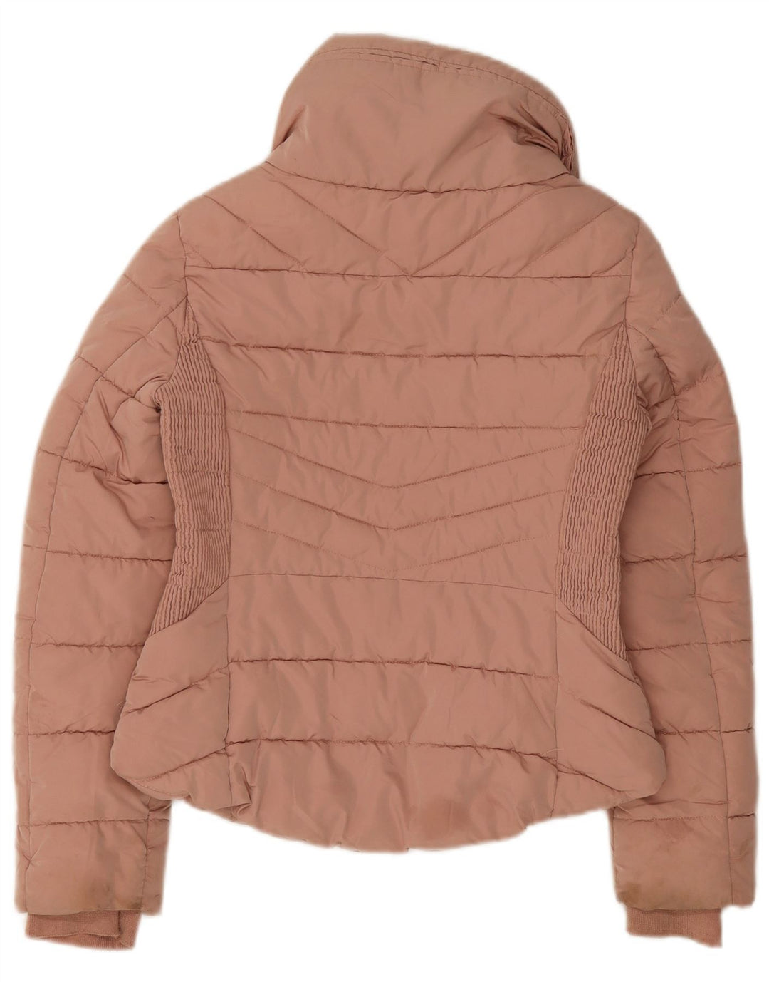 Giacca imbottita da donna Zara UK 12 poliestere rosa medio