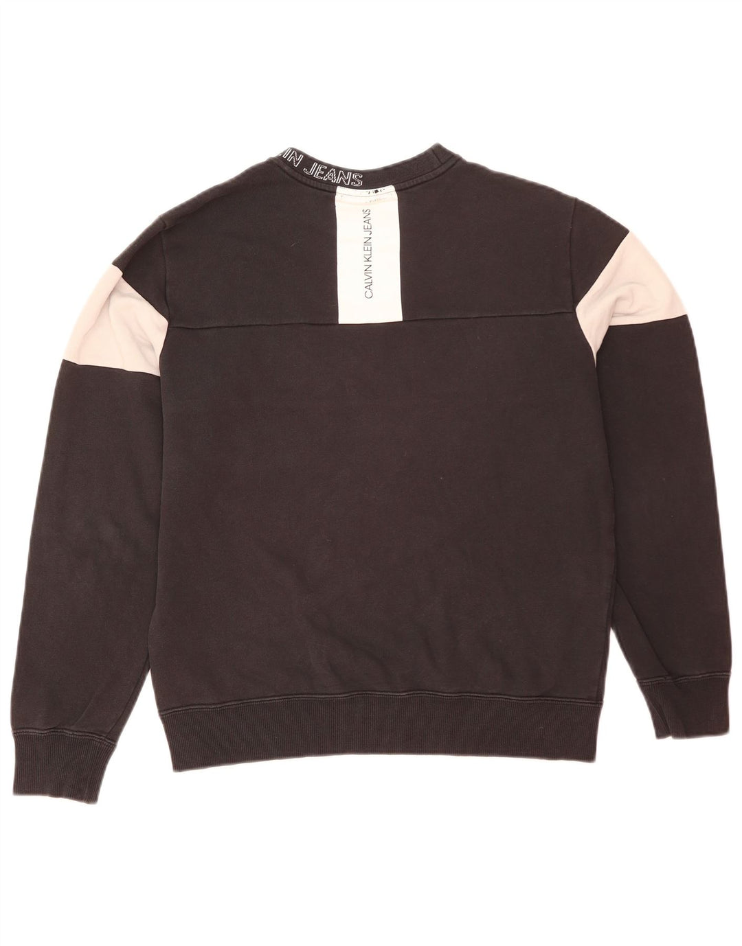 Calvin Klein Jeans Felpa grafica da uomo Maglione color block medio nero