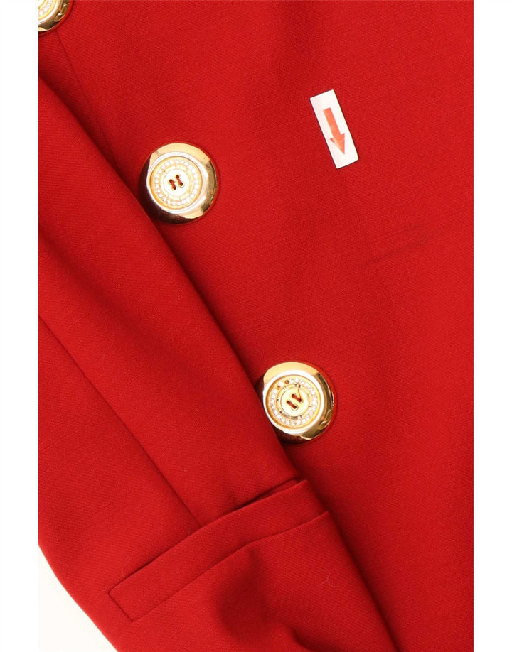 Giacca Blazer a 1 Bottone Donna Gai Mattiolo IT 48 XL Lana Rossa
