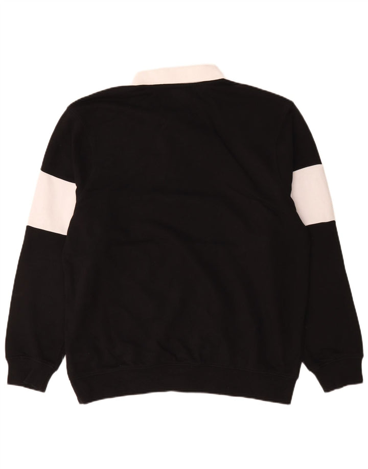 Felpa da uomo Ellesse con collo alto, maglione, cotone color block medio nero
