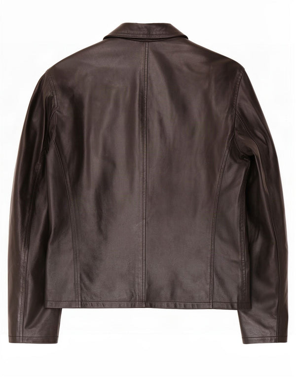 Giacca in pelle da uomo Sasch IT 50 Large nera in poliestere