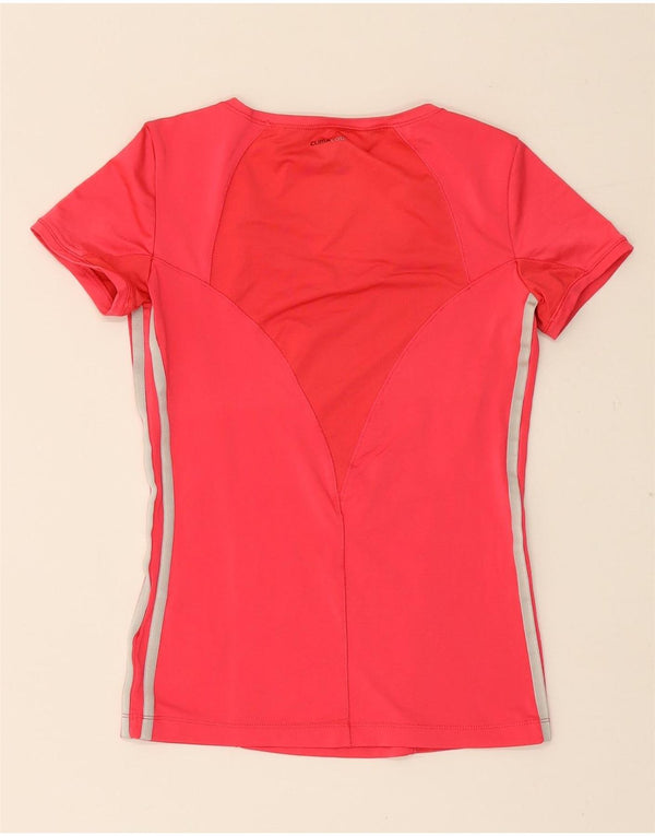T-shirt Adidas Climacool da donna Top UK 8 Small Poliestere rosso