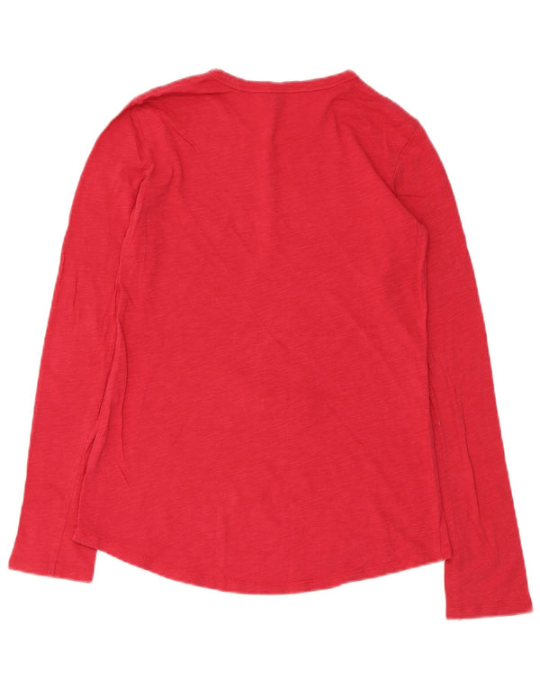 Top grafico per bambina Benetton manica lunga 10-11 anni XL cotone rosa