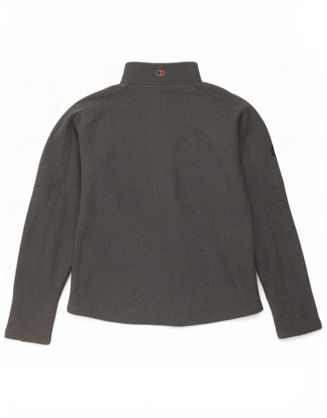 Felpa da donna con collo con zip Berghaus, maglione UK 12, poliestere grigio medio