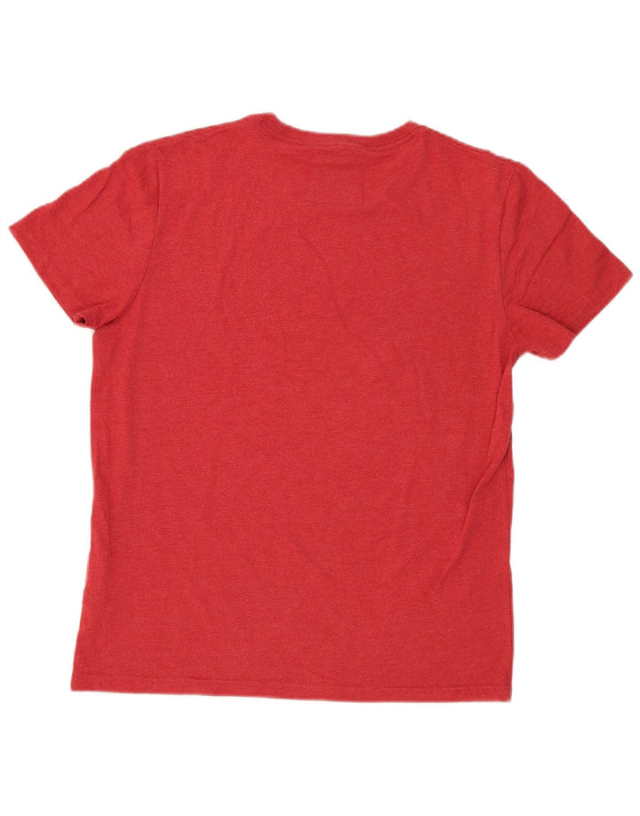 T-shirt grafica da uomo Superdry Top grande in cotone rosso