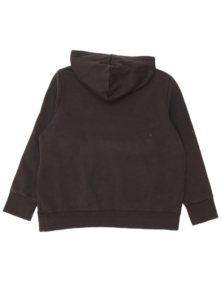 Maglione con cappuccio grafico da donna ADIDAS UK 24/26 2XL Cotone nero