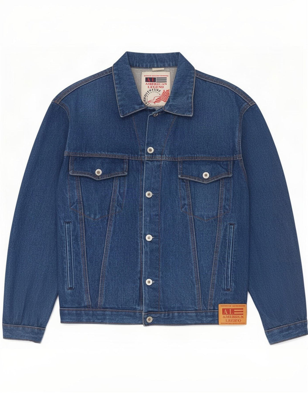 Giacca in denim da uomo American Legend UK 36 piccolo cotone blu