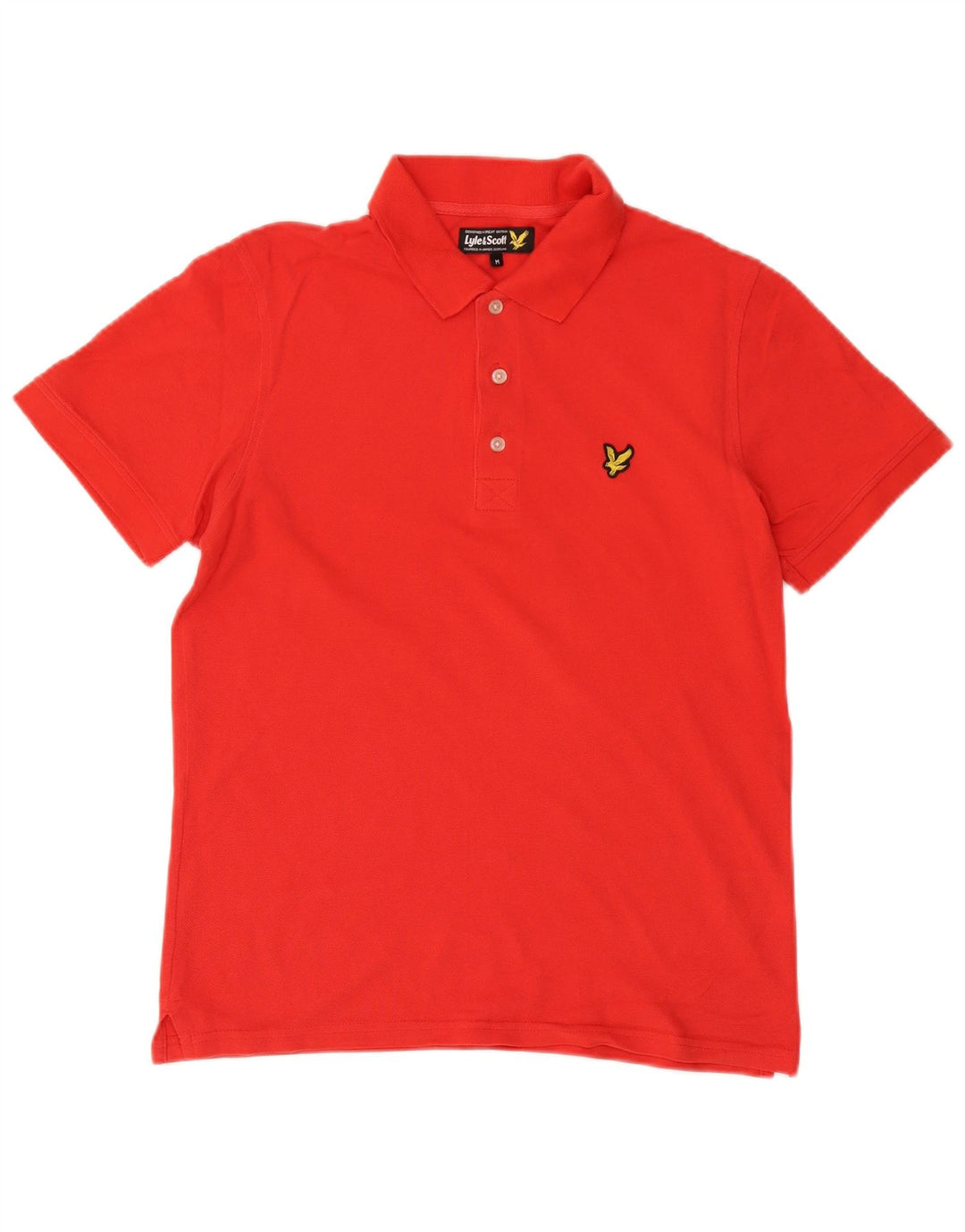 Polo da uomo Lyle & Scott in cotone rosso medio