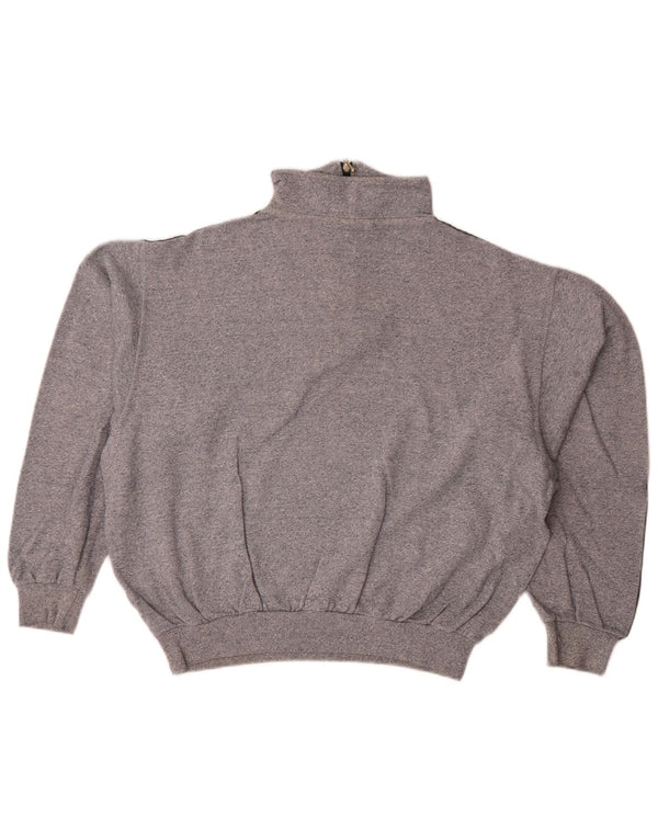 Felpa grafica da donna Asics, maglione UK 16, grande, grigio, color block