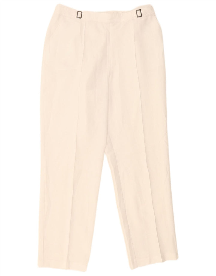 Pantaloni casual da donna Marks & Spencer UK 14 Large W32 L29 quadri bianchi