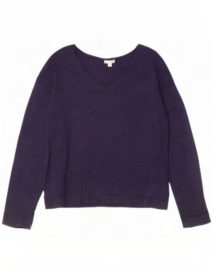 Gap Top da donna a maniche lunghe UK 14 Medio cotone screziato blu navy