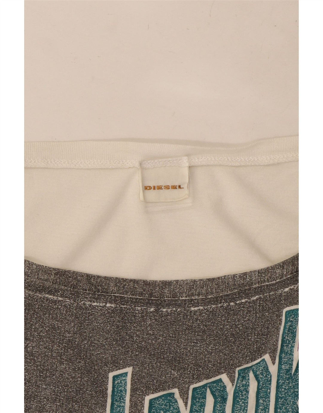 T-shirt grafica da donna DIESEL Top UK 10 piccola bianca