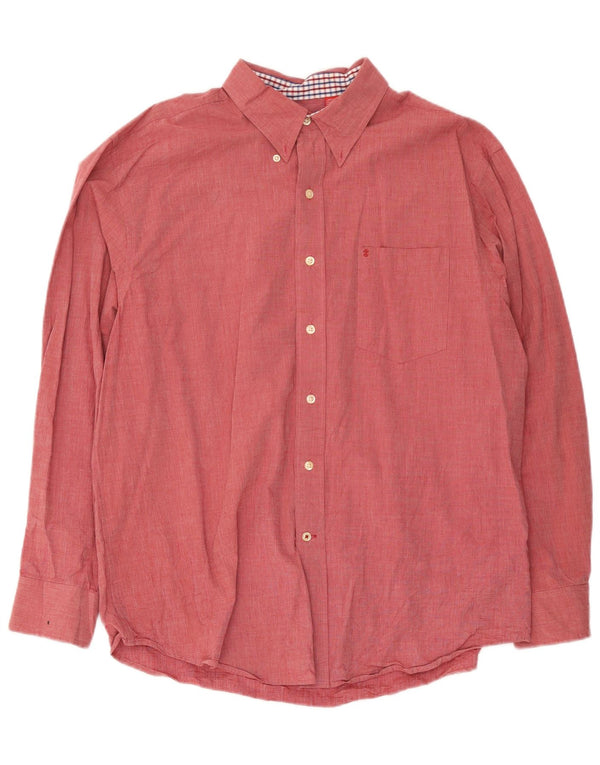 Camicia da uomo Izod grande in cotone rosso