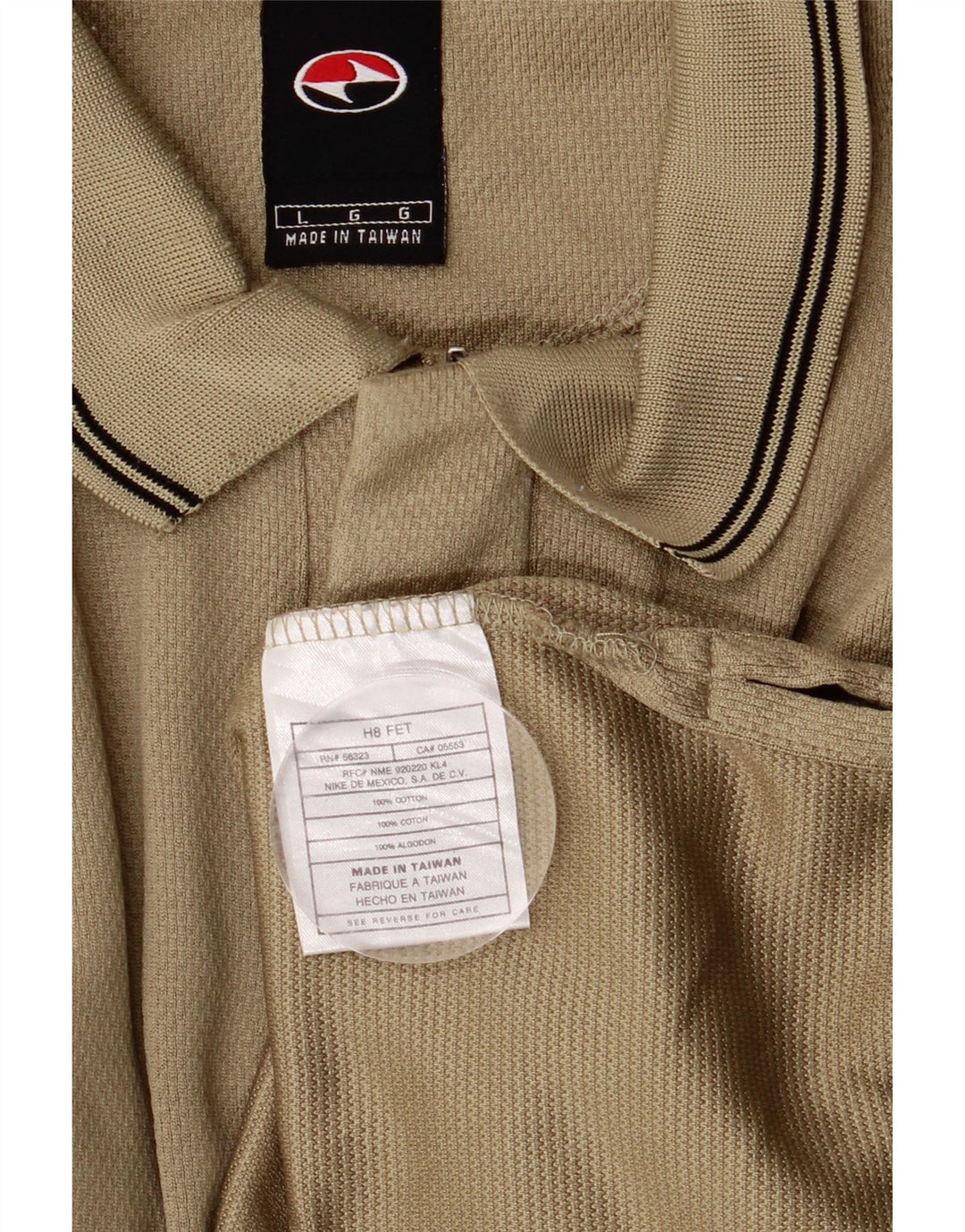 Polo NIKE da uomo grande in cotone beige