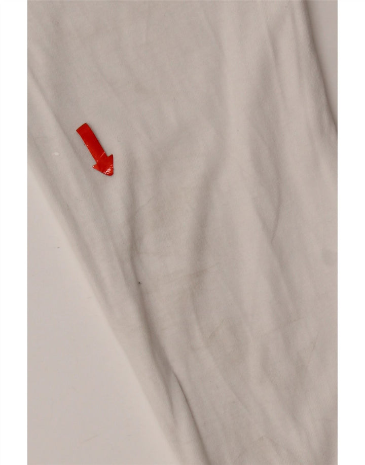 Converse Top grafico da uomo a maniche lunghe in cotone bianco medio