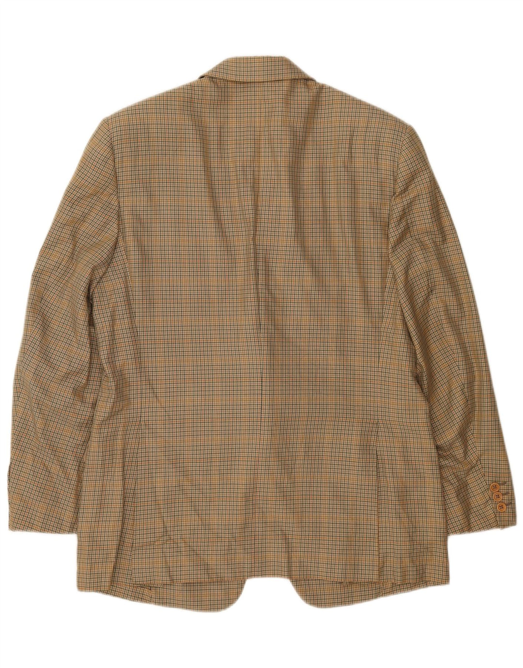 Giacca blazer da uomo a 2 bottoni Burberrys IT 52 grande cotone a quadri beige