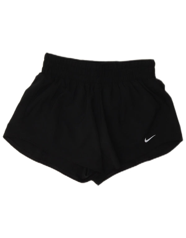 Pantaloncini sportivi Nike da donna Dri Fit UK 8 piccoli poliestere nero