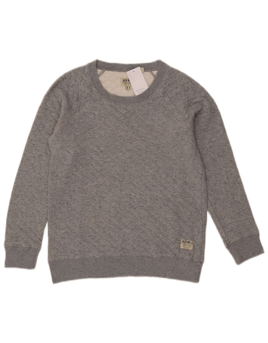 Felpa oversize da donna Jack Wills UK 8 Small Cotone grigio