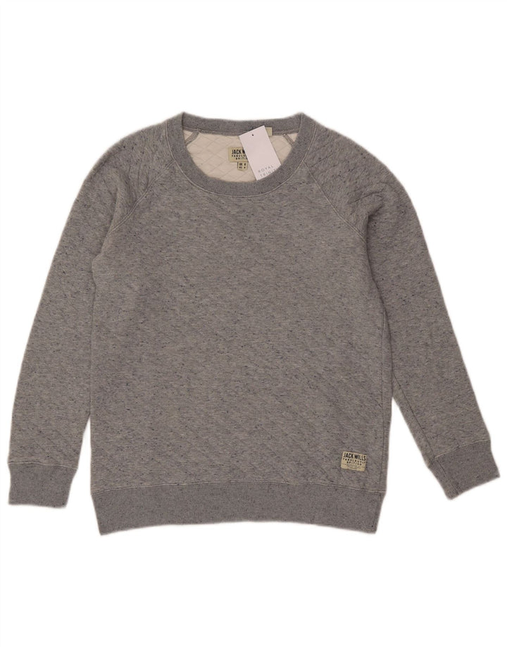 Felpa oversize da donna Jack Wills UK 8 Small Cotone grigio