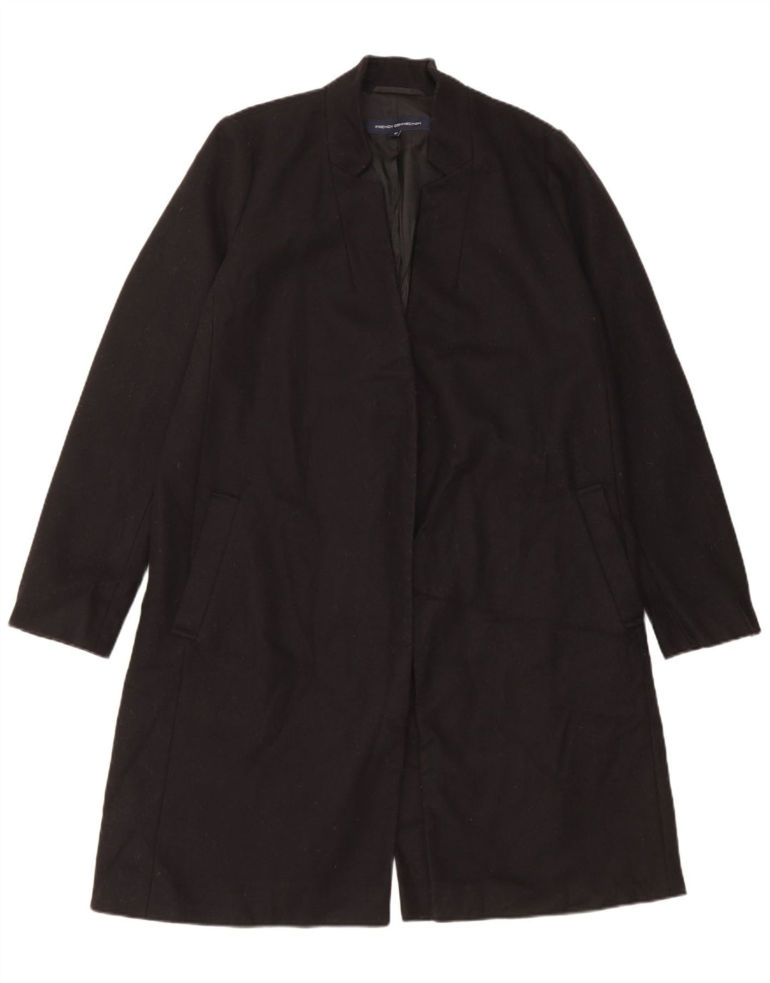 Cappotto oversize da donna French Connection UK 12 Lana nera media