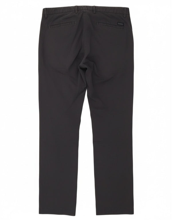 Pantaloni chino da uomo a vita bassa, vestibilità stretta, Gant W32 L34 in cotone blu navy