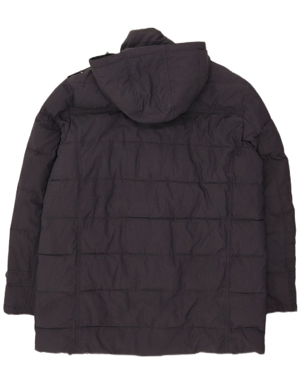 Cappotto imbottito con cappuccio da uomo Navigare UK 46 3XL nylon blu navy