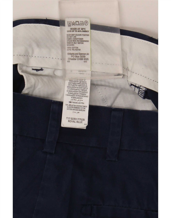 Pantaloncini chino da uomo Marks & Spencer W34 grandi in cotone blu