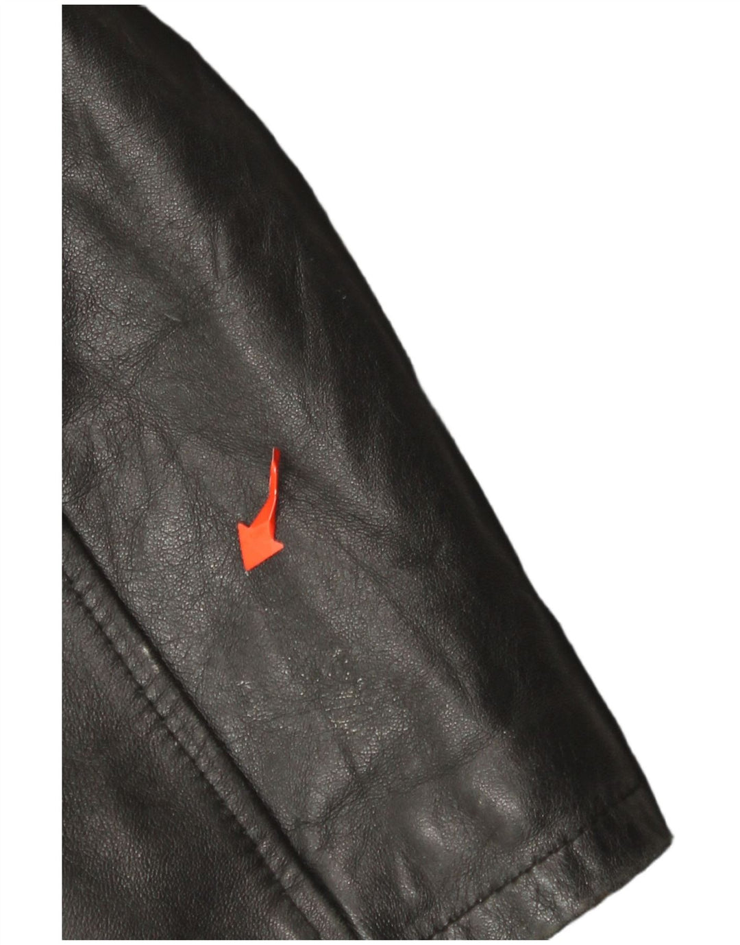 Cappotto in pelle vintage da donna IT 46 grande nero