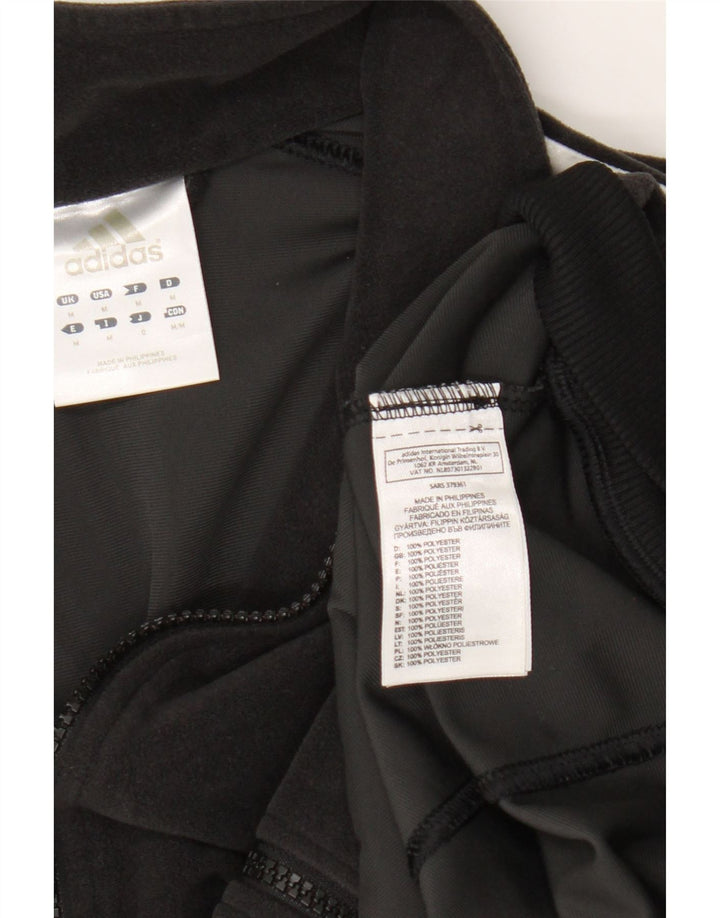 Giacca in pile da uomo Adidas UK 38 poliestere nero medio
