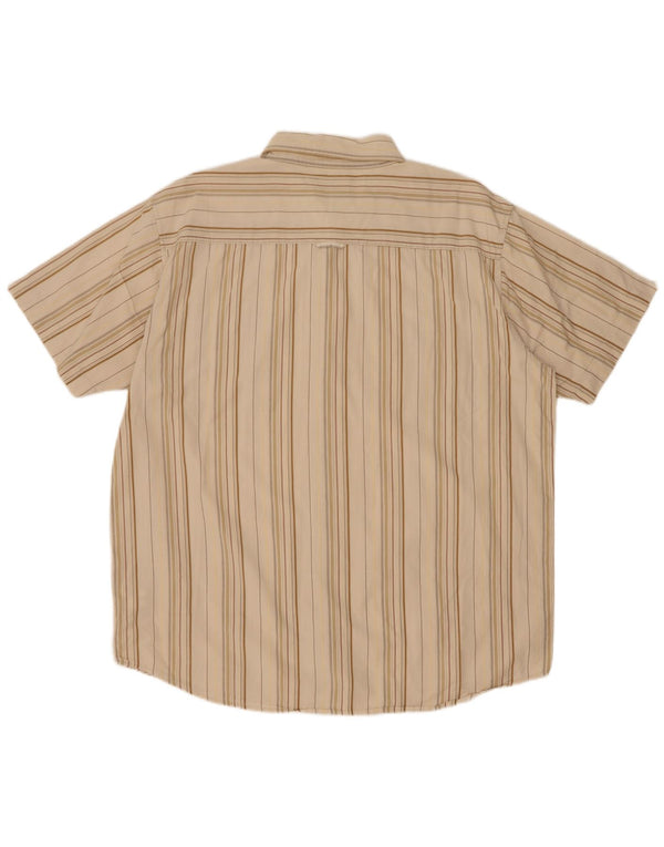 Camicia a maniche corte da uomo Wrangler 2XL a righe beige