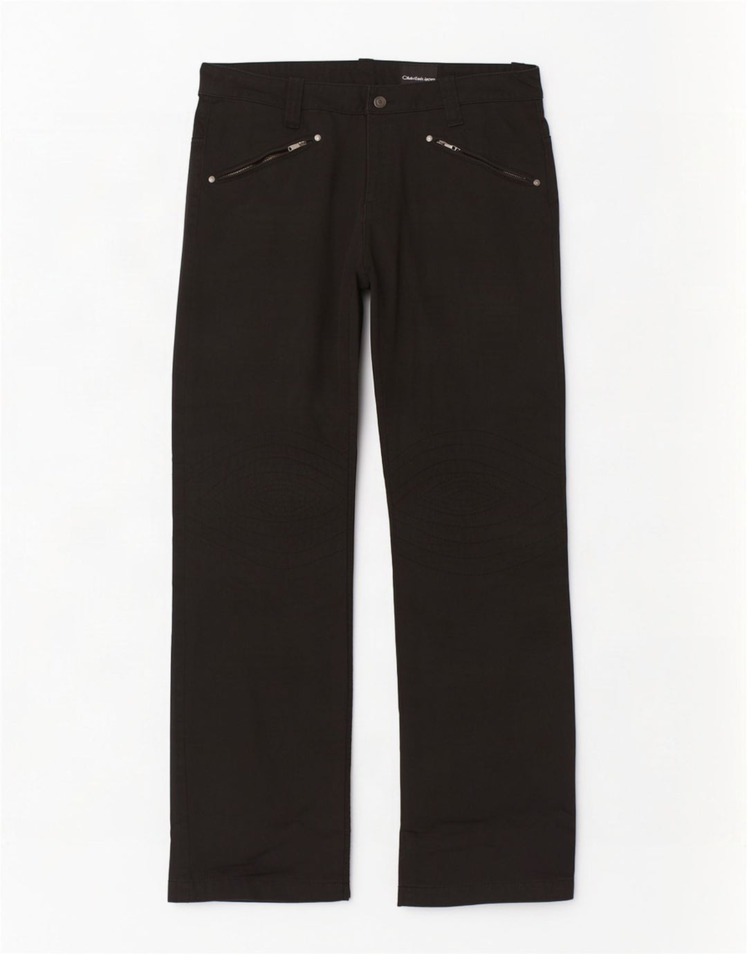 Pantaloni casual bootcut da uomo Calvin Klein W33 L34 cotone nero