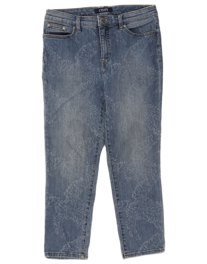 Jeans Capri da donna CHAPS US 8 medio W30 L22 cotone floreale blu
