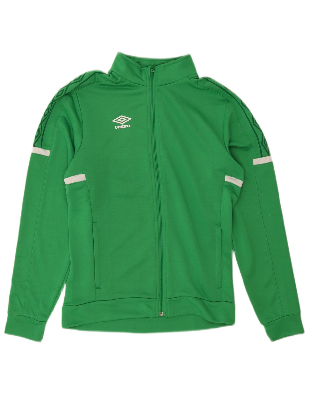Giacca da ginnastica grafica da ragazzo Umbro 13-14 anni XL verde poliestere