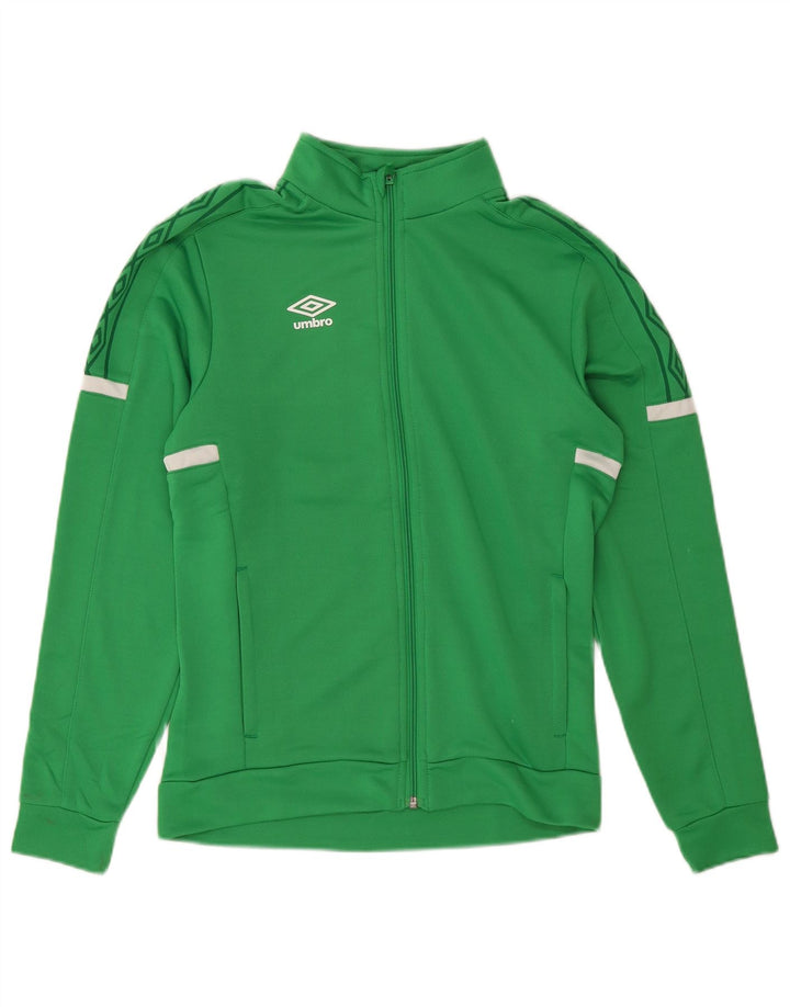 Giacca da ginnastica grafica da ragazzo Umbro 13-14 anni XL verde poliestere