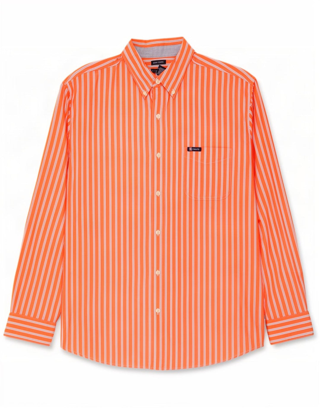 Camicia da uomo Chaps 2XL cotone a righe arancioni